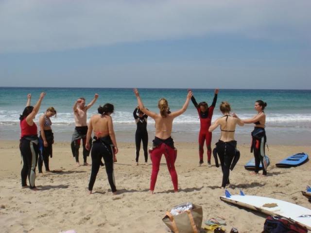  Stretching in the sand 